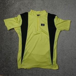 Vintage PERFORMANCE Cycling Shirt Mens Medium Yellow Pockets Made in USA